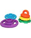 Jellystone Designs Stackable Toy and Teething Ring - Rainbow - Food Grade Silicone Newborn Toys_