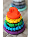 Jellystone Designs Stackable Toy and Teething Ring - Rainbow - Food Grade Silicone Newborn Toys_