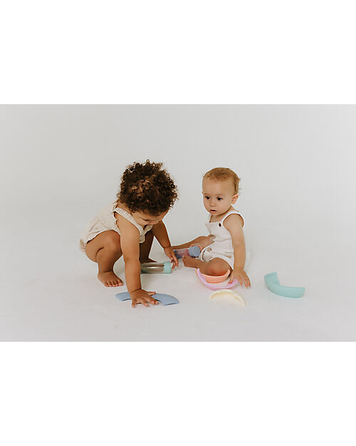Jellystone Designs Stackable Toy - Over the Rainbow - Pastel - Silicone Montessori Toys