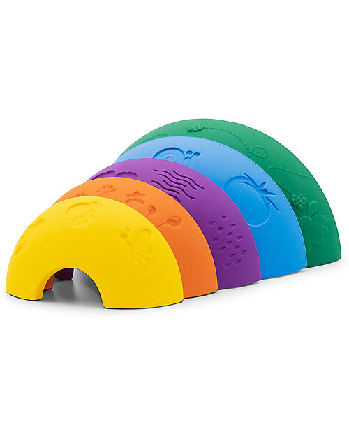 Jellystone Designs Stackable Toy - Over the Rainbow - Rainbow - Silicone Montessori Toys