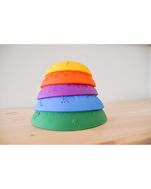 Jellystone Designs Stackable Toy - Over the Rainbow - Rainbow - Silicone Montessori Toys