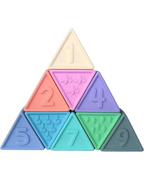 Jellystone Designs Triblox Game Set - 9 Triangular Tiles - Pastel Montessori Toys