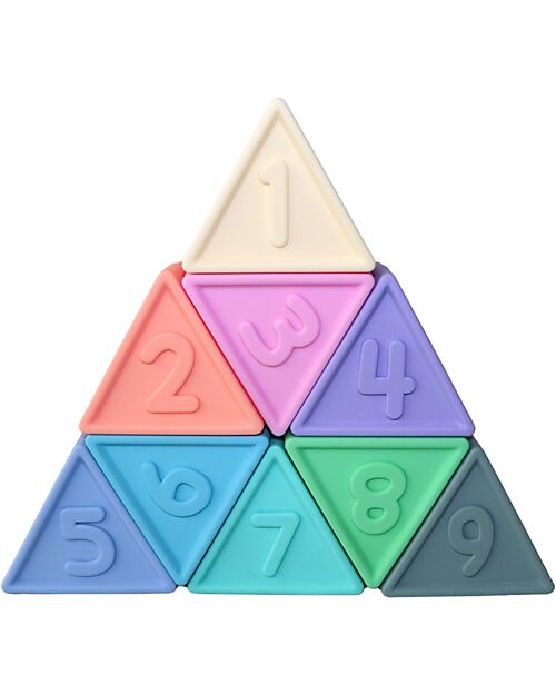 Jellystone Designs Triblox Game Set - 9 Triangular Tiles - Pastel Montessori Toys