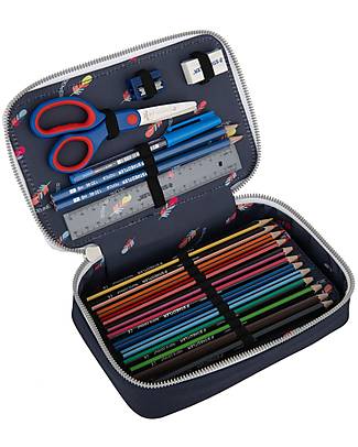Jeune Premier Pencil Box Filled with Double Zip - Unicorn Gold Pencil Cases