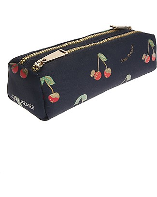 Jeune Premier Pencil Case with Double Zip - Love Cherries - Water-repellent! Pencil Cases