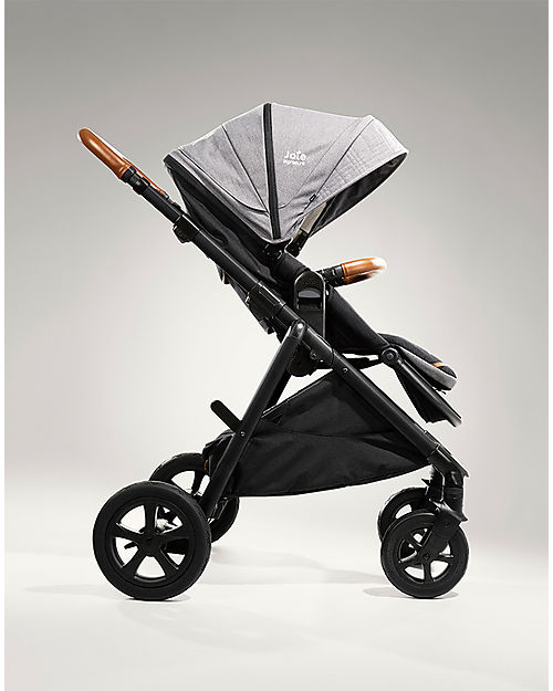Joie Aeria Signature Stroller - Carbon - Raincover + Adapter included -  Adjustable Height Pushchairs
