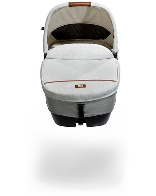 Joie  Calmi Oyster Carrycot + I-Base Isofix Rotante Encore  Pram Systems
