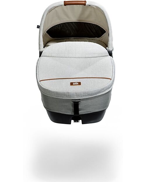 Joie  Calmi Oyster Carrycot + I-Base Isofix Rotante Encore  Pram Systems