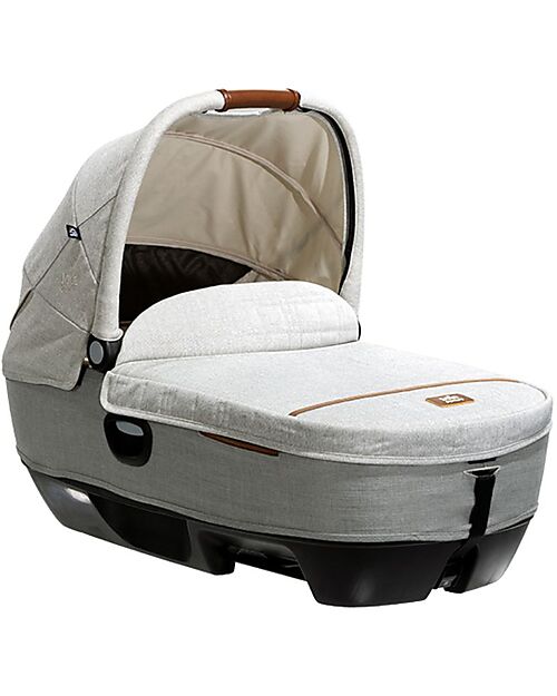 Joie  Calmi Oyster Carrycot + I-Base Isofix Rotante Encore  Pram Systems