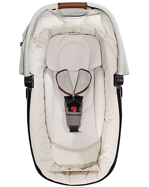 Joie  Calmi Oyster Carrycot + I-Base Isofix Rotante Encore  Pram Systems