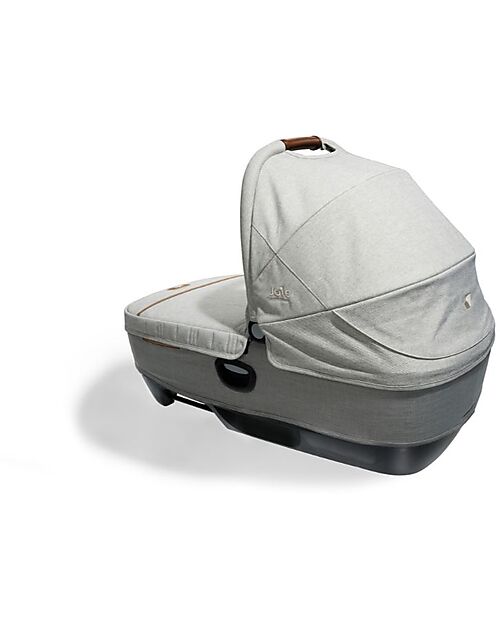Joie  Calmi Oyster Carrycot + I-Base Isofix Rotante Encore  Pram Systems
