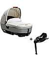 Joie  Calmi Oyster Carrycot + I-Base Isofix Rotante Encore  Pram Systems