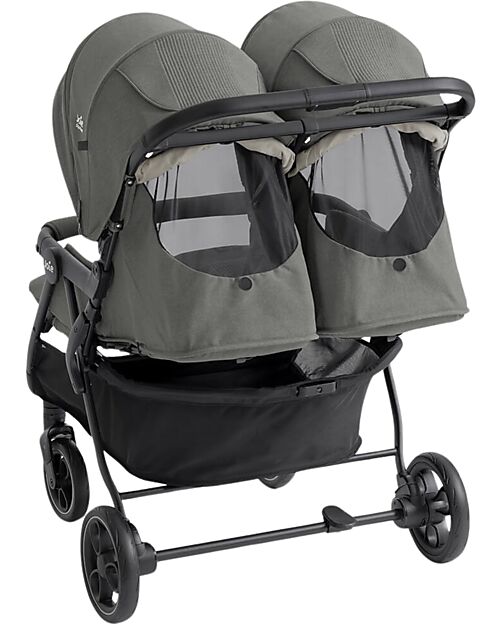 Joie Double Stroller Estrella - Evergreen - with Rain Cover Included Double Pushchairs
