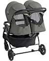 Joie Double Stroller Estrella - Evergreen - with Rain Cover Included Double Pushchairs