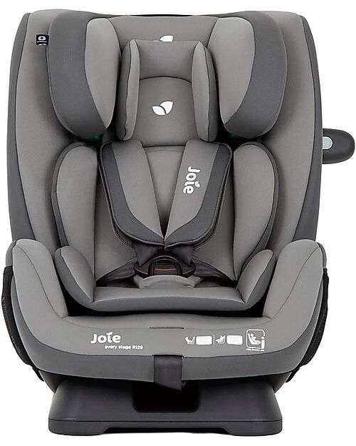 Joie Every Stage R129 Car Seat - Cobblestone - from Birth to 12 Years - 6 Position Reclining Car Seats Group 1/2/3