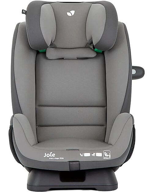Joie Every Stage R129 Car Seat - Cobblestone - from Birth to 12 Years - 6 Position Reclining Car Seats Group 1/2/3