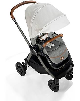 Joie Finiti Stroller + Ramble Carry Cot + i-Harbour Car Seat Trio - Oyster - Base not Included Trio and Duo Strollers