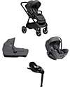 Joie Finiti Travel System - Stroller + Calmi R129 Carrycot + i-Level Pro Infant Car Seat + Encore Base - Ebony Trio and Duo Strollers