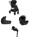 Joie Finiti Travel System - Stroller + Calmi R129 Carrycot + i-Level Pro Infant Car Seat + Encore Base - Eclipse Trio and Duo Strollers