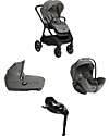 Joie Finiti Travel System - Stroller + Calmi R129 Carrycot + i-Level Pro Infant Car Seat + Encore Base - Evergreen Trio and Duo Strollers