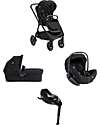 Joie Finiti Travel System - Stroller + Ramble XL Carrycot + i-Level Pro Infant Car Seat + Encore Base - Eclipse Trio and Duo Strollers