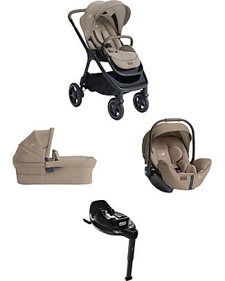 Joie Finiti Travel System - Stroller + Ramble XL Carrycot + i-Level Pro Infant Car Seat + Encore Base - Sandstone Trio and Duo Strollers