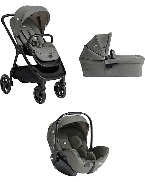 Joie Finiti Travel System - Stroller + Ramble XL Carrycot + i-Level Pro Infant Car Seat - Evergreen Trio and Duo Strollers