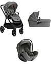 Joie Finiti Travel System - Stroller + Ramble XL Carrycot + i-Level Pro Infant Car Seat - Evergreen Trio and Duo Strollers