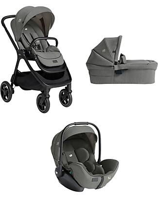 Joie Finiti Travel System - Stroller + Ramble XL Carrycot + i-Level Pro Infant Car Seat - Evergreen Trio and Duo Strollers