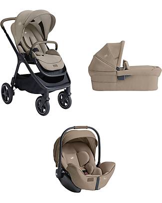 Joie Finiti Travel System - Stroller + Ramble XL Carrycot + i-Level Pro Infant Car Seat - Sandstone Trio and Duo Strollers