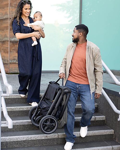 Joie Parcel LX Stroller - Ebony - Rain Cover and Adapters Included Lights Strollers