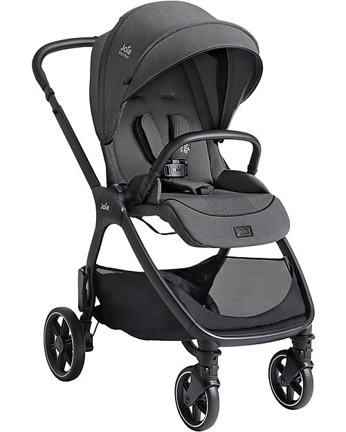 Joie Valora 4-in-1 Stroller - Ebony - Compact, Reversible, with Rain Cover and Adapters - from Birth up to 22 kg Pushchairs