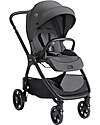 Joie Valora 4-in-1 Stroller - Ebony - Compact, Reversible, with Rain Cover and Adapters - from Birth up to 22 kg Pushchairs