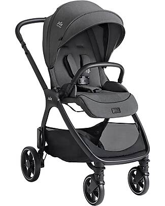 Joie Valora 4-in-1 Stroller - Ebony - Compact, Reversible, with Rain Cover and Adapters - from Birth up to 22 kg Pushchairs
