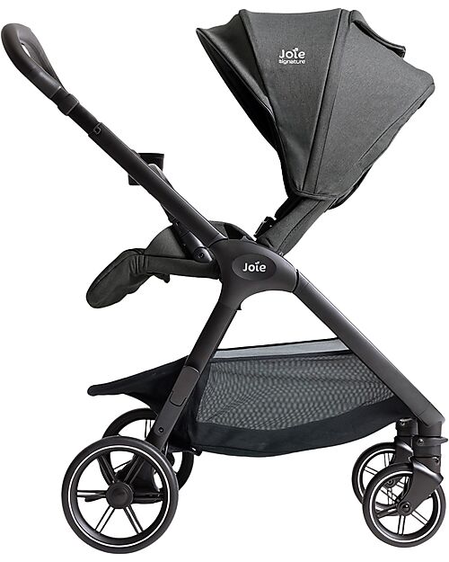 Joie Valora 4-in-1 Stroller - Ebony - Compact, Reversible, with Rain Cover and Adapters - from Birth up to 22 kg Pushchairs