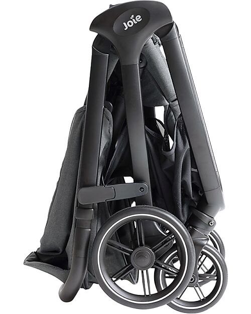 Joie Valora 4-in-1 Stroller - Ebony - Compact, Reversible, with Rain Cover and Adapters - from Birth up to 22 kg Pushchairs