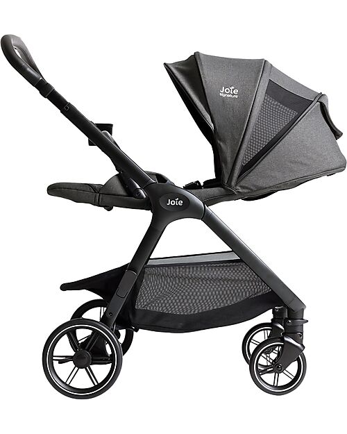 Joie Valora 4-in-1 Stroller - Ebony - Compact, Reversible, with Rain Cover and Adapters - from Birth up to 22 kg Pushchairs