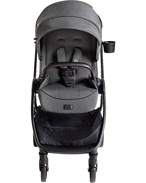 Joie Valora 4-in-1 Stroller - Ebony - Compact, Reversible, with Rain Cover and Adapters - from Birth up to 22 kg Pushchairs