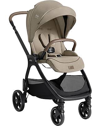 Joie Valora 4-in-1 Stroller - Sandstone - Compact, Reversible, with Rain Cover and Adapters - from Birth up to 22 kg Pushchairs