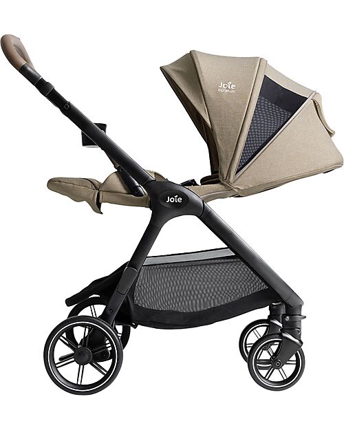 Joie Valora 4-in-1 Stroller - Sandstone - Compact, Reversible, with Rain Cover and Adapters - from Birth up to 22 kg Pushchairs