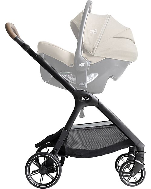 Joie Valora 4-in-1 Stroller - Sandstone - Compact, Reversible, with Rain Cover and Adapters - from Birth up to 22 kg Pushchairs