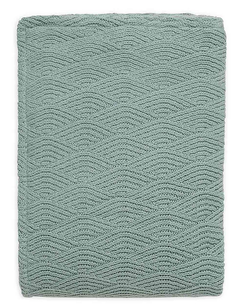Jollein Ash Green Blanket River Knit 100x150 Cm Unisex Bambini