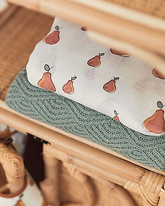 Jollein Ash Green Blanket - River Knit - 100x150 cm Blankets
