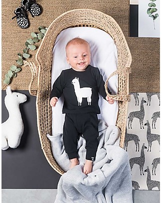 Jollein Baby Pants Lama, Black&White - Organic Cotton Trousers
