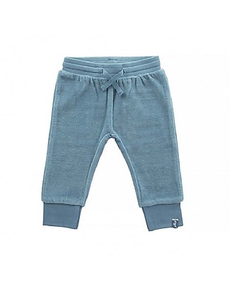 Jollein Baby Pants Velour, Teal - Organic Cotton Trousers