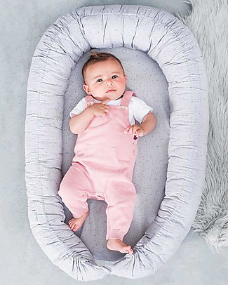 Jollein Babynest Mini Dots Grey - 40x70 cm Baby Nest