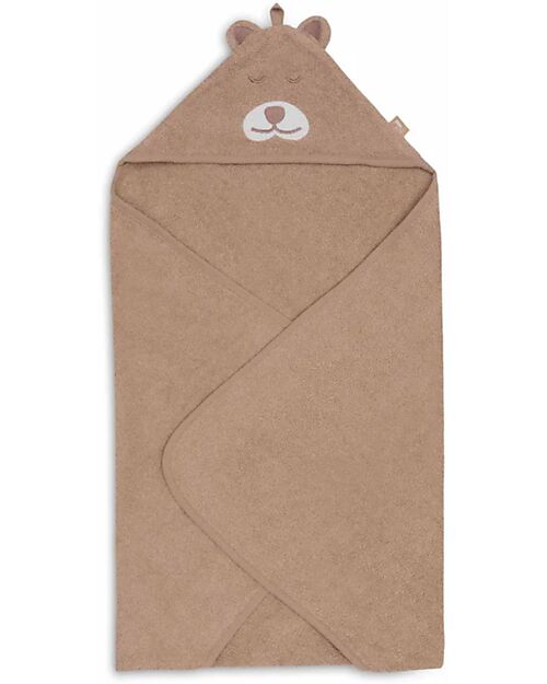 Jollein Bath Cape - Terry - With Hood - 75x75cm - Jungle Jambo - Cheetah Towels And Flannels