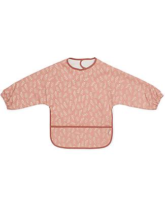 Jollein Bib waterproof with sleeves - Meadow Rosewood Snap Bibs