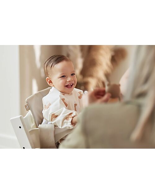 Jollein Bib with Sleeves - Waterproof - Teddy Bear Burpy Bibs