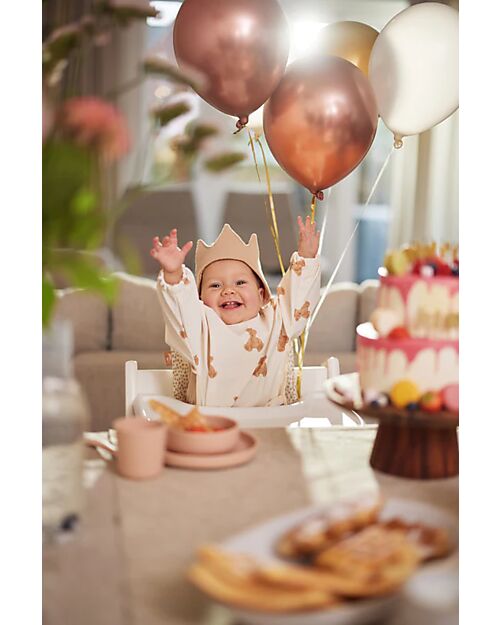 Jollein Birthday Crown - Biscuit - 100% cotton - For Kids of All Ages Dressing Up & Role Play